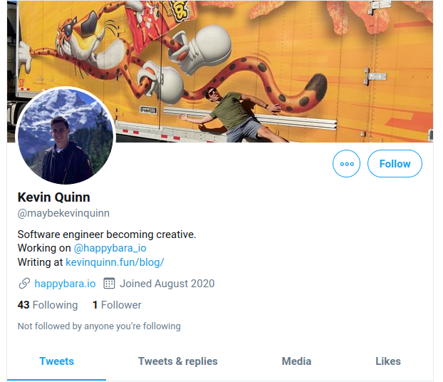 Twitter profile page